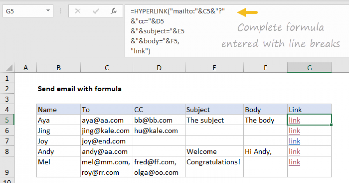 How To Send Data From Excel To Email